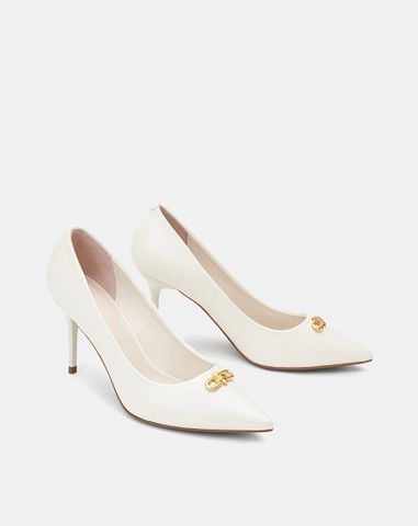  Giày Cao Gót Pump Phối Khóa Trang Trí 