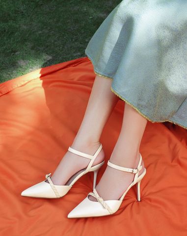  Giày Cao Gót Phối Nơ 