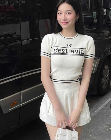  Áo dệt ngắn tay cest la vie 