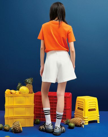  Quần short kiểu xếp ống 