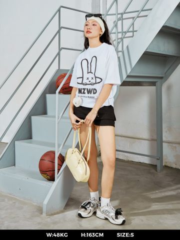 Áo thun unisex Newzy Wonder oversized 100% cotton in Stalker Rabbit NZATH004 