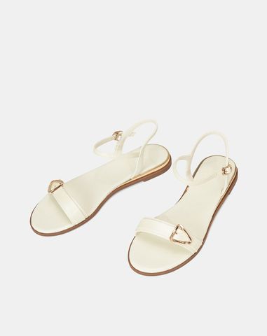  Giày Sandal Bệt Trang Trí Khoá 