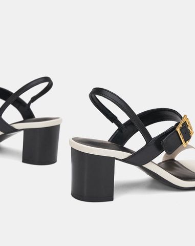  Giày Sandal 2 Quai Ngang Khoá Trang Trí 