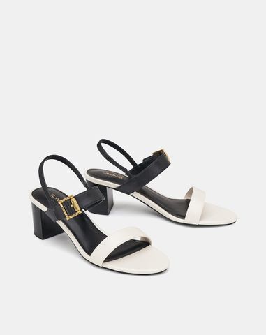  Giày Sandal 2 Quai Ngang Khoá Trang Trí 