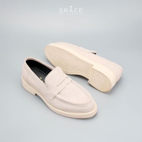 URBAN FLEX PENNY LOAFER 612 OFF WHITE SUEDE 