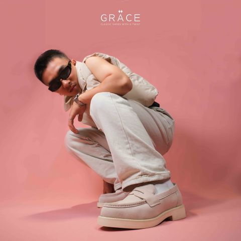  URBAN FLEX PENNY LOAFER 612 OFF WHITE SUEDE 