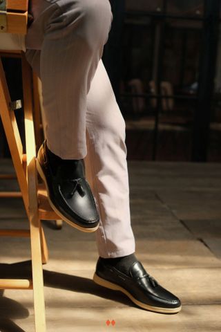  COZY TASSEL LOAFER 1313 ĐEN 