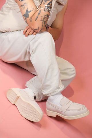  URBAN FLEX PENNY LOAFER 612 OFF WHITE SUEDE 