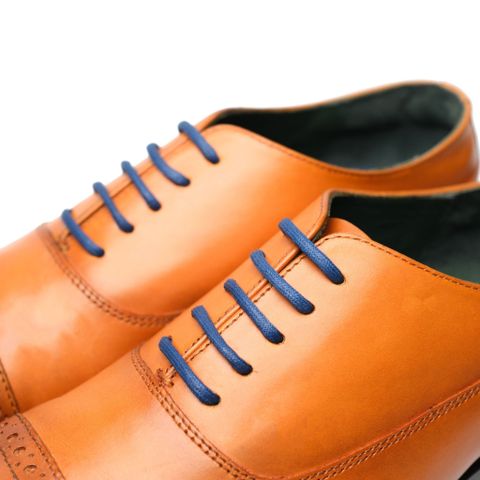  Dây Giày Sáp Nhỏ 3mm Cho Giày Tây 5 - 6 Lỗ 80 cm Navy 