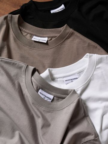  Áo thun trơn unisex Newzy Wonder oversized 100% cotton NZATH001 