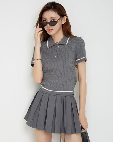  Áo dệt kim kiểu vặn thừng 