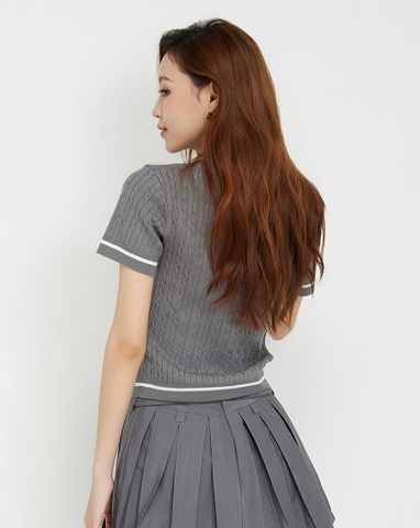  Áo dệt kim kiểu vặn thừng 