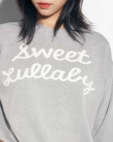  Áo dệt kim oversized tay dài 