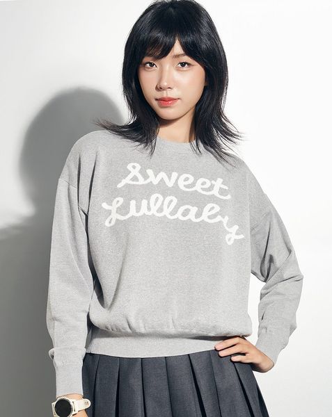  Áo dệt kim oversized tay dài 