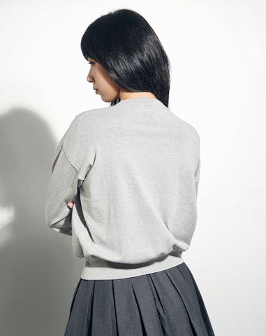  Áo dệt kim oversized tay dài 