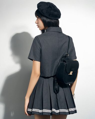  Áo Sơmi tay ngắn dáng crop 