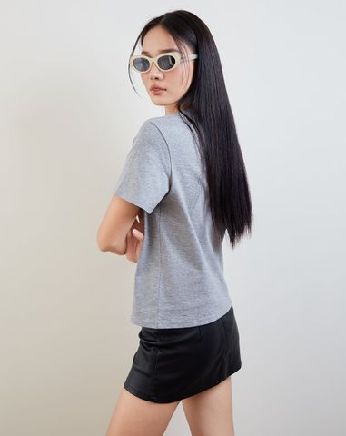  Áo thun basic cổ tròn 