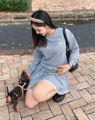  Áo pullover thêu Ballerina 