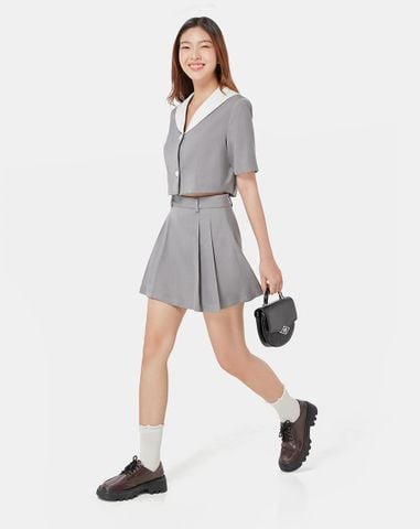 Chân váy mini xếp ly 