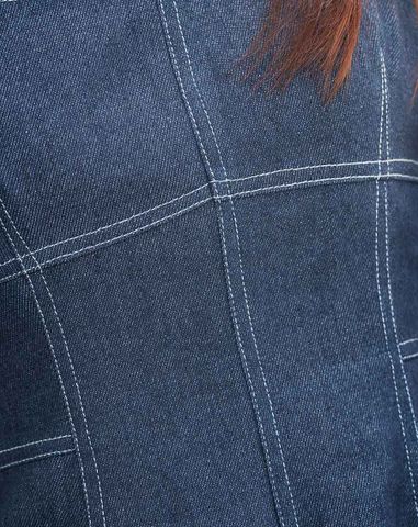  Đầm midi rã cúp 2 dây vải denim 