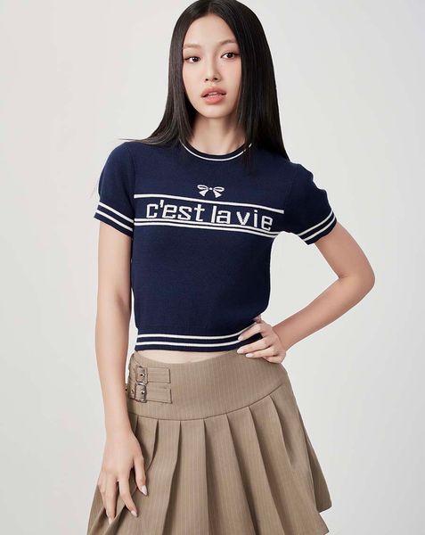  Áo dệt ngắn tay cest la vie 