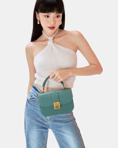  Túi Xách Nhỏ Gusset Dập Hoạ Tiết 