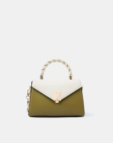  Túi Xách Nhỏ Tay Cầm Xoắn Phối Charm Trang Trí 