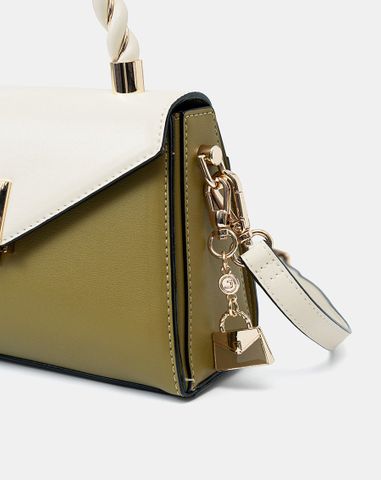  Túi Xách Nhỏ Tay Cầm Xoắn Phối Charm Trang Trí 