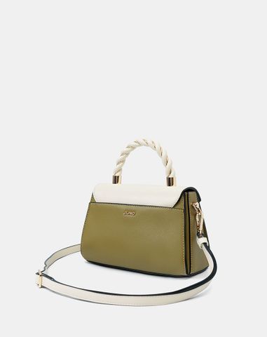  Túi Xách Nhỏ Tay Cầm Xoắn Phối Charm Trang Trí 