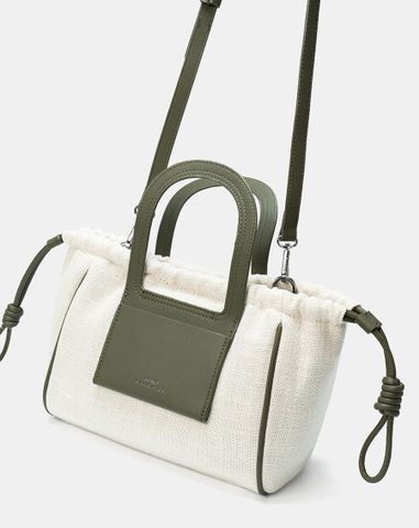  Túi Xách Trung Top Handle Bag Rút Dây 