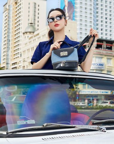  Balo Nắp Gập Phối Khoá Kéo Trang Trí 