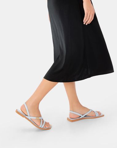  Giày Sandal Sơn Viền Phối Khoá Trang Trí 