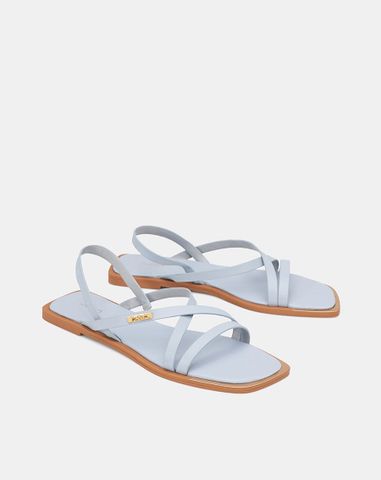  Giày Sandal Sơn Viền Phối Khoá Trang Trí 
