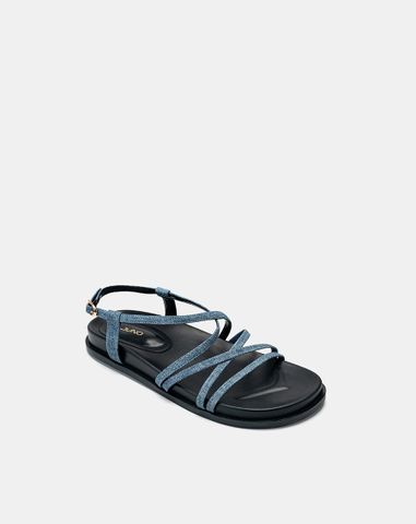  Giày Sandal Đế Bệt Quai Mảnh Chéo 