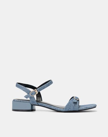  Giày Sandal Quai Đắp Phối Khóa Oval 