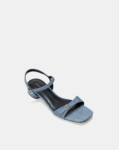  Giày Sandal Quai Đắp Phối Khóa Oval 