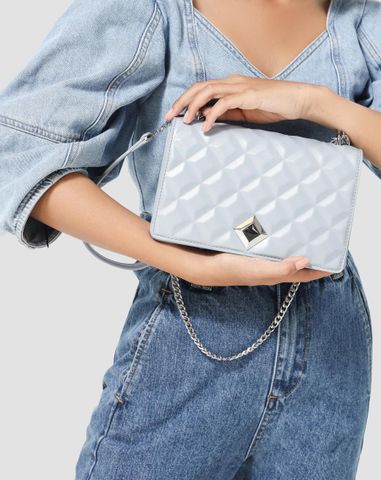  Túi xách nhỏ dập hiệu ứng princess diamond 