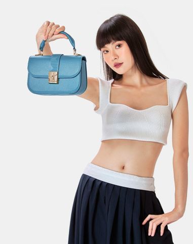  Túi Xách Nhỏ Gusset Dập Hoạ Tiết 