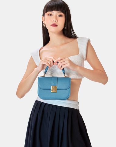  Túi Xách Nhỏ Gusset Dập Hoạ Tiết 