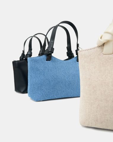  Túi Xách Nhỏ Phối Tay Cầm Xoắn 