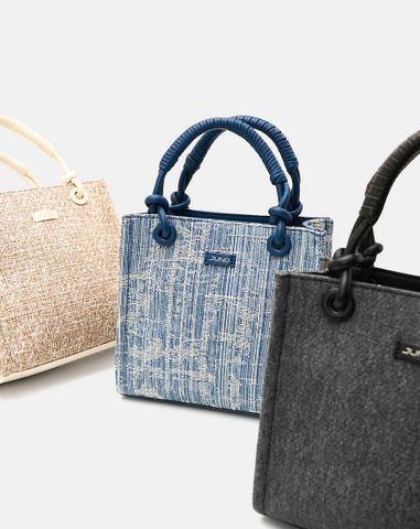  Túi Xách Nhỏ Phối Tay Cầm Xoắn 