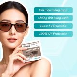 Tròng kính Zinmy Đổi màu Khói/Nâu Lọc ánh sáng xanh Mỏng 1.60 AS Transfomer chính hãng