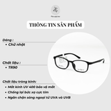  Gọng kính Tony Scott TN06 dáng vuông nhựa TR90 fullbox chính hãng 