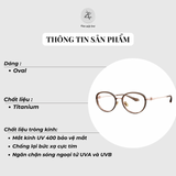  Gọng kính Bolon BA6065 dáng oval titanium chính hãng fullbox 