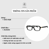  Gọng kính Bolon BJ3221 dáng chữ nhật acetate chính hãng fullbox 