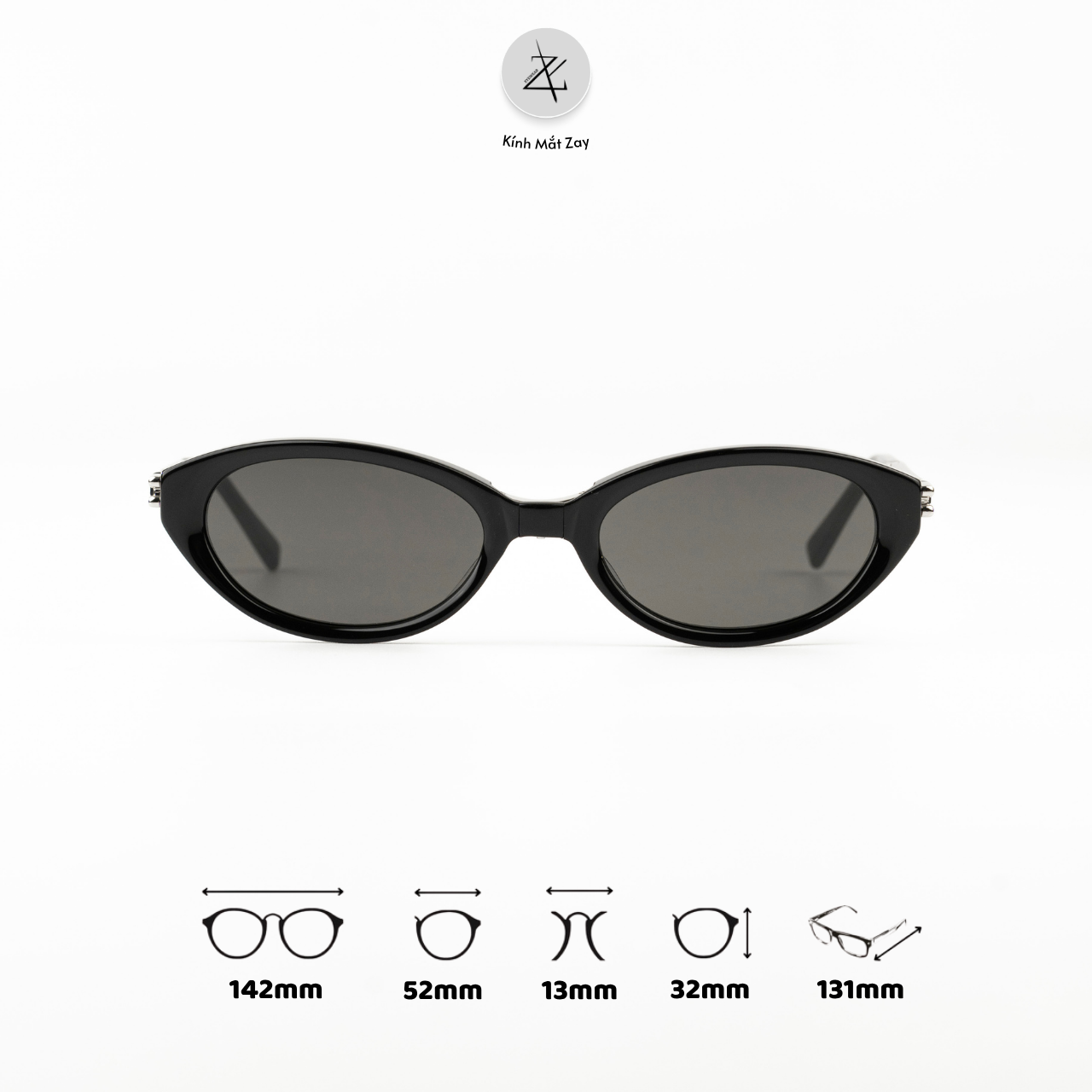  Gọng kính gấp gọn GM Zest dáng oval nhựa acetate 