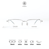  Gọng kính xẻ cước Asifinis AS01 dáng vuông titanium chính hãng 