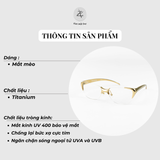  Gọng kính khoan không viền Gentle Monster Hypnosis dáng mắt mèo titanium cao cấp fullbox 