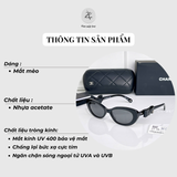  Kính mát Chanel 9181Q dáng mắt mèo nhựa acetate cao cấp fullbox 