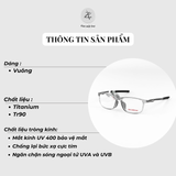  Gọng kính New Balance Elock NBS09407 dáng vuông nhựa chính hãng fullbox 